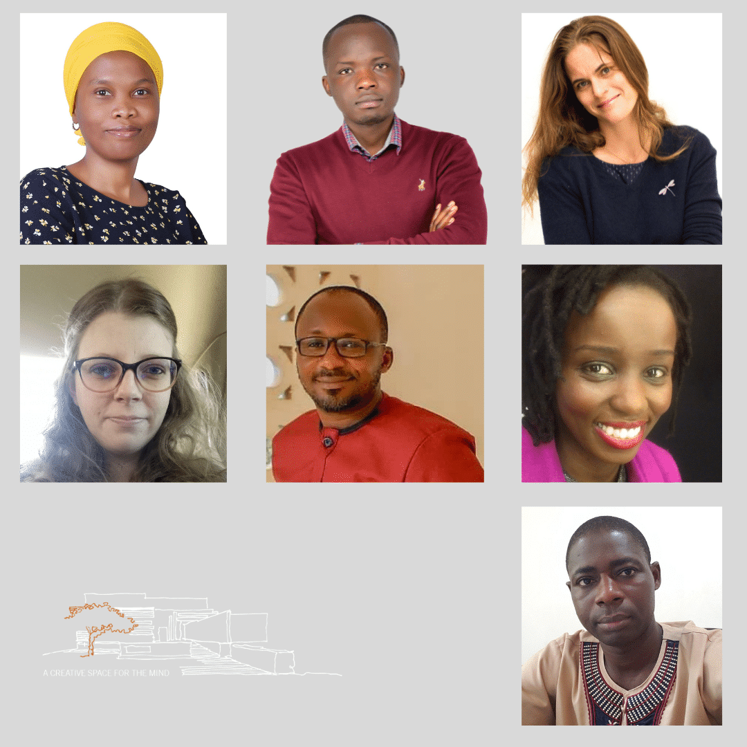 The 2021 cohort of Iso Lomso fellows, by row from top left: Kafilat Bawa-Allah, Jerry Ochola, Jess Auerbach, Barbara Burger, Husein Inusah, Njoki Wamai and Ismaila Emahi